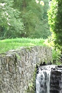 Mistress Lifts Her Dress And Pissing Into A Watershed