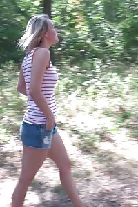 Flawless Blonde Relieves Her Pee Desperation