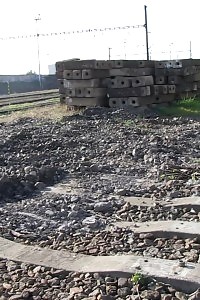 Magnificent Blonde In Specs Pisses Next To Railway