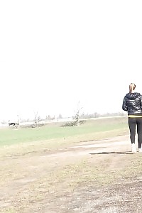 Naomi Benet Relieves Herself In The Woods