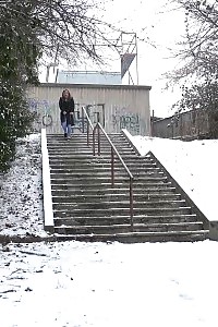 Glorious Bombshell Dafne Relieves Herself In The Snow