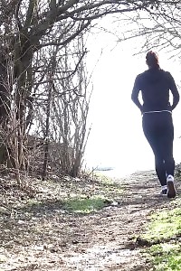 Amanda Hill Loves A Long Pee Outside In Country