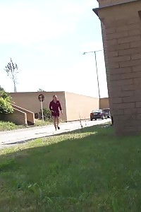 Ginger Angel Morgan Squats To Piss Outside