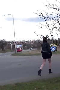 Divine Girl Waters The Grass With Her Gold Pee