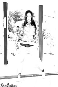 Dawn Avril Exposes Her Sexy Fishnet Panties And Sexy Legs Outdoors