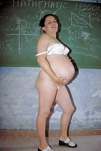 Filthy Bellied Babe Cuddling Her Moist Muff