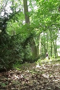 Sexy Light-haired Pissing In The Forest
