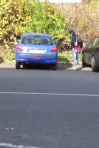 Innocent Model Needs To Piss Next To A Busy Road