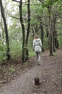 Filthy Hottie In Camouflage Pants Pisses In Woods