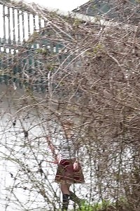 Hirsute Lady Pisses In The Mid Of A Path