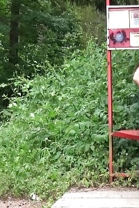 Wonderful Brunette Babe Pisses And Smokes