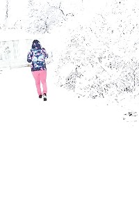 Impressive European Bitch Squats To Piss In The Snow