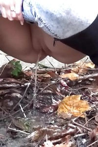An Innocent Brunette Takes A Few Attempts To Piss