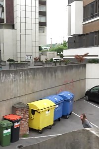 Magnificent Brunette Pisses In The Middle Of The City
