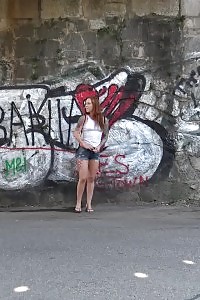Dazzling Ginger Squats To Pee In Woods