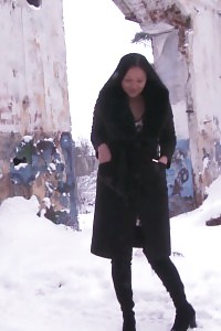 Black Haired Dasha Relieves Her Pee Desperation
