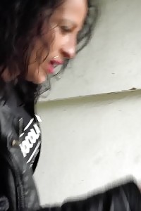 Black Haired Model Pisses In An Abandoned Building