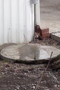 Heartwarming Brunette Peeing On An Industrial Estate