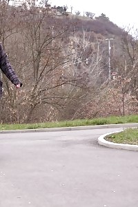 Plumpish Ginger Leaves A Puddle Of Pee Behind