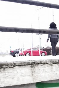 Hirsute Girl Sprays Cute Pee On The Floor