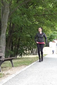 Pretty Dark Haired Lady Pees In Public