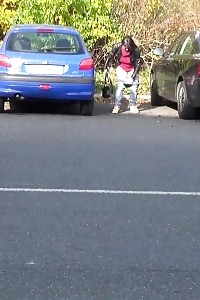 Innocent Model Needs To Piss Next To A Busy Road