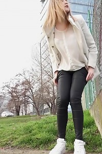 Impressive European Pisses In The Middle Of The City