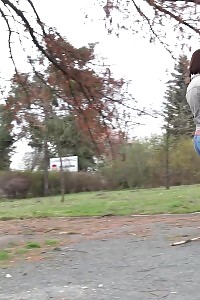 Public Peeing For Brunette Beautiful Victoria Daniels