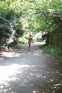 Outdoor Peeing For Stunning Blonde On Cycle Path