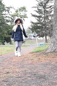 Victoria Pure Pisses In Outdoor In A Local Woodland