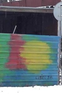 Engaging Black Haired Gal Pisses Out In The Snow