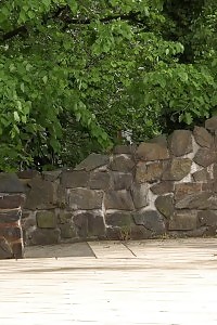 Black Haired Model Sprays Her Pee Outside