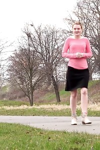 Fascinating Raspberry Blonde Sprays Her Golden Piss