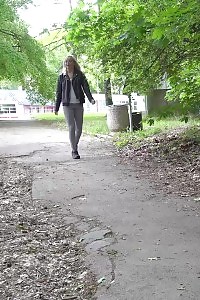 Victoria Pure Squats To Pee On A Path In The City