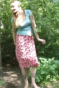 Fascinating Harlot Lena June Relieves Pee Desperation