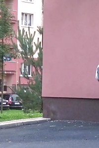 Filthy Brunette Pisses In The Mid Of A Car Park